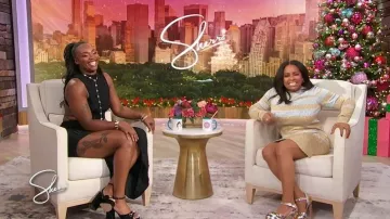 Akira Let Loose Mesh Maxi Dress worn by Claressa Shields as seen in Sherri on  December 4, 2025