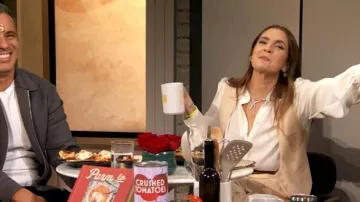 Zimmermann Hypnotic Wool Vest worn by Drew Barrymore as seen in The Drew Barrymore Show on December 3, 2025