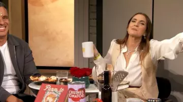 Zimmermann Hypnotic Wool Vest worn by Drew Barrymore as seen in The Drew Barrymore Show on December 3, 2025