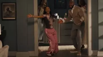 Daily Practice Anthropologie Full Twist Pants worn by Ashley Banks (Akira Akbar) as seen in Bel-Air (S04E07)