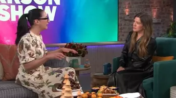 Petite Cherie Birdie Linen Midi Dress worn by Gesine Bullock-Prado as seen in The Kelly Clarkson Show on  December 4, 2025