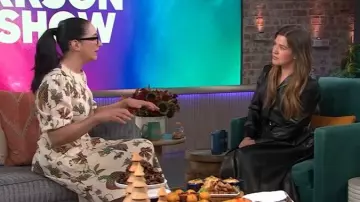 Petite Cherie Birdie Linen Midi Dress worn by Gesine Bullock-Prado as seen in The Kelly Clarkson Show on  December 4, 2025