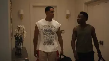 Honor The Gift Block Party Cut Off Tank Top worn by Will Smith (Jabari Banks) as seen in Bel-Air (S04E07)