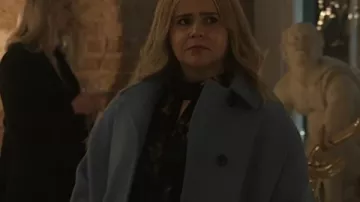 Twelve Dates ‘Til Christmas S01 Mae Whitman Blue Coat worn by Kate (Mae Whitman) as seen in Twelve Dates 'Til Christmas (S01)