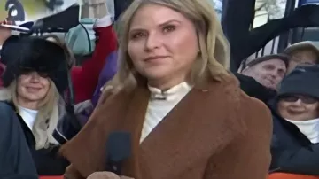 Today Show Jenna Bush Hager Brown Wrap Coat as seen in Today