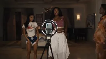 Free People Del Mar Pants worn by Hilary Banks (Coco Jones) as seen in Bel-Air (S04E07)