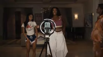 Free People Del Mar Pants worn by Hilary Banks (Coco Jones) as seen in Bel-Air (S04E07)