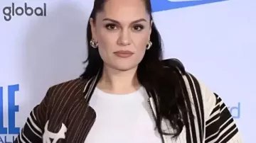 Jessie J Capital’s Jingle Bell Ball 2025 Colorblock Jacket worn by Jessie J in Jessie J at Capital FM's Jingle Bell Ball 2025 (Full Show)
