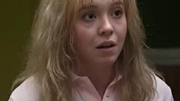 CHRISTY Sydney Sweeney Pink Polo Shirt worn by Christy Martin (Sydney Sweeney) as seen in Christy