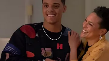 Bel-Air S04 Will Smith Sudadera estampada que lleva Will Smith (Jabari Banks) tal como se ve en Bel-Air