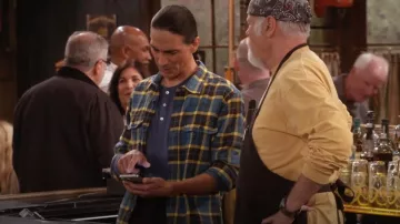 Filson Vintage Flannel Work Shirt worn by Takoda (Tokala Black Elk) as seen in Happy's Place (S02E04)