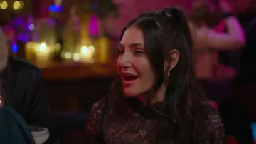 Allsaints Aria Lace Top worn by Chloe Tucker Caine as seen in Owning Manhattan (S02E03)