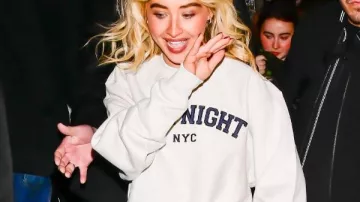 Sabrina Carpenter LATE NIGHT NYC Sweatshirt of Sabrina Carpenter in The Tonight Show Starring Jimmy Fallon