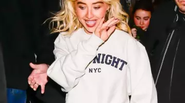 Sabrina Carpenter LATE NIGHT NYC Sweatshirt of Sabrina Carpenter in The Tonight Show Starring Jimmy Fallon