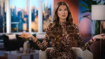 Dolce&Gabbana Milky Sheer Mock Neck Long Dress worn by Jess Markowski as seen in Owning Manhattan (S02E04)