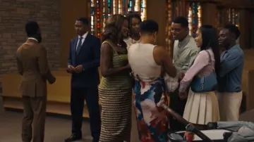 Christie Brown Larissa Brown Sleeveles Lamp Shade Dress worn by Vivian Banks (Cassandra Freeman) as seen in Bel-Air (S04E08)