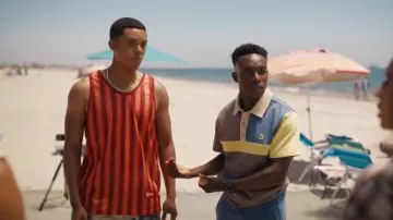 Supreme Stripe Mesh Tank Top worn by Will Smith (Jabari Banks) as seen in Bel-Air (S04E08)