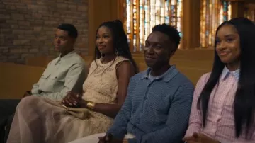 Zimmermann Illuminate Macramé Maxi Dress worn by Hilary Banks (Coco Jones) as seen in Bel-Air (S04E08)