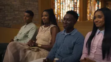 Zimmermann Illuminate Macramé Maxi Dress worn by Hilary Banks (Coco Jones) as seen in Bel-Air (S04E08)