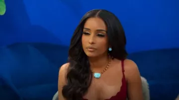 Monica Varela Blue Larimer Stone Stud Earrings worn by Genesis Suero as seen in Owning Manhattan (S02E06)