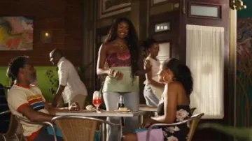 Free People Better Than That Strapless Top worn by Hilary Banks (Coco Jones) as seen in Bel-Air (S04E08)