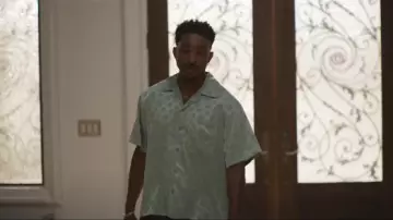 Honor The Gift Polka Dot Shirt Green worn by Jazz (Jordan L. Jones) as seen in Bel-Air (S04E08)