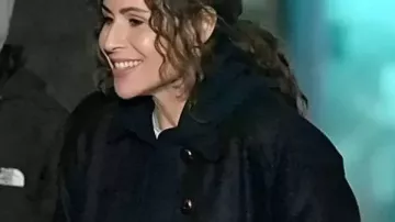 Run Away 2026 Minnie Driver Black Jacket worn by Ingrid Greene (Minnie Driver) in Run Away