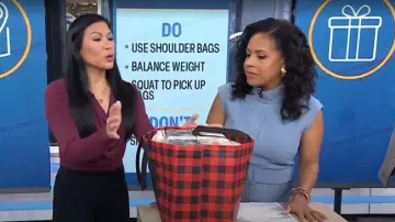 Reiss Ania Belted Pleated Maxi Dress worn by Sheinelle Jones as seen in Today on December 9, 2025