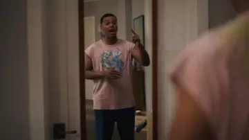 Diesel Pink Tank Top worn by Will Smith (Jabari Banks) as seen in Bel-Air (S04E08)