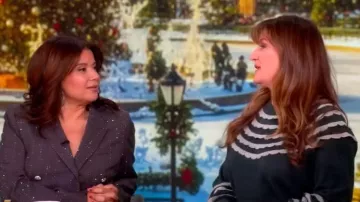 Boden Alice Fluffy Raglan Jumper worn by Ana Gasteyer as seen in The View on  December 9, 2025