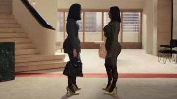 Natori Lace Cutout Tights worn by Allura Grant (Kim Kardashian) as seen in All's Fair (S01E08)