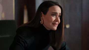 Bottega Veneta Large Drop Earrings worn by Carrington Lane (Sarah Paulson) as seen in All's Fair (S01E09)