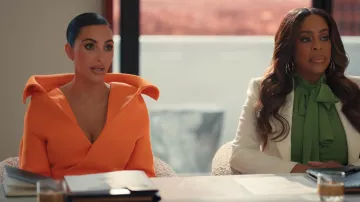 Balenciaga Swing Back Jacket And Skirt worn by Allura Grant (Kim Kardashian) as seen in All's Fair (S01E09)