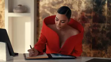 Balenciaga Suit Dress worn by Allura Grant (Kim Kardashian) as seen in All's Fair (S01E09)