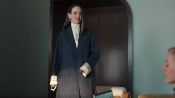 Prada Single Breasted Wool Coat worn by Carrington Lane (Sarah Paulson) as seen in All's Fair (S01E09)