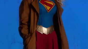 Brown Long Coat worn by Kara Zor-El / Supergirl (Milly Alcock) in Supergirl
