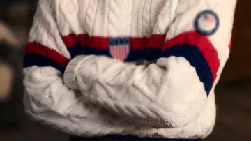 Cable Knit Sweater worn by Alex Shibutani in Shocking Leaked Video: Alex Shibutani Berates Sister Maia During Olympic Practice!