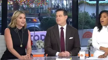 Tuckernuck Floral Applique Helena Dress worn by Jenna Bush Hager as seen in Today on December 10, 2025