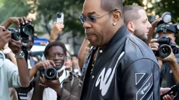 Busta Rhymes Off-White Fashion Show Leather Jacket in Fashion News