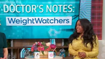 Norma Kamali LS V Neck Shirred Front Dress worn by Sherri Shepherd as seen in Sherri on December 10, 2025