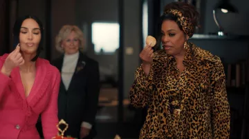Sergio Hudson Button Down Silk Blouse worn by Emerald Greene (Niecy Nash) as seen in All's Fair (S01E09)