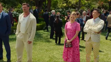 Kate Spade Morgan Rose Garden Gusseted Wristlet worn by Ainsley (Stephanie Styles) as seen in Loot (S03E10)