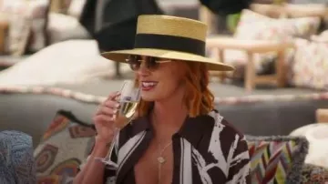 Seroya Davey Satin Blouse worn by Whitney Rose as seen in The Real Housewives of Salt Lake City (S06E13)