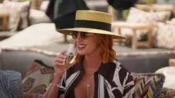 Gucci Straw Hat with Grosgrain Detail worn by Whitney Rose as seen in The Real Housewives of Salt Lake City (S06E13)
