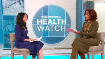 Staud Ramona Dress worn by Gayle King as seen in CBS Mornings on December 5, 2025