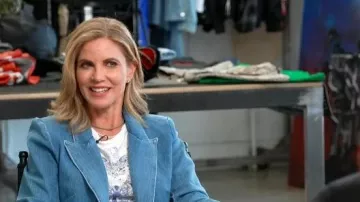 L'Agence Baldwin Denim Blazer worn by Natalie Morales as seen in CBS Mornings on December 6, 2025