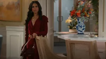 12th Tribe Soleil Statement Stone Gold Chain Belt worn by Dani Dupree (Karla Cheatham Mosley) as seen in Beyond the Gates (S01E180)