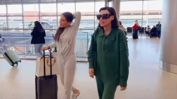 Darling Society Sterling Sweater in Vine worn by Bronwyn Newport as seen in The Real Housewives of Salt Lake City (S06E13)