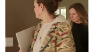 Fixer Upper Colorado Mountain House 2025 Aztec Jacket as seen in Fixer Upper: Colorado Mountain House (S01E01)
