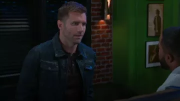 Mauritius Sedro Rf Leather Jacket worn by Derek Baldwin (Ben Gavin) as seen in Beyond the Gates (S01E181)
